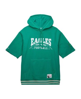 Men's Kelly Green Philadelphia Eagles Pre-Game Short Sleeve Pullover Hoodie