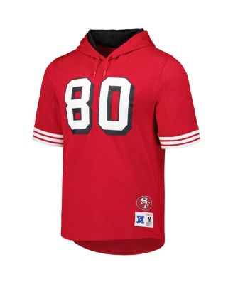 Men's Jerry Rice Scarlet San Francisco 49ers Retired Player Name and Number Mesh Hoodie T-shirt