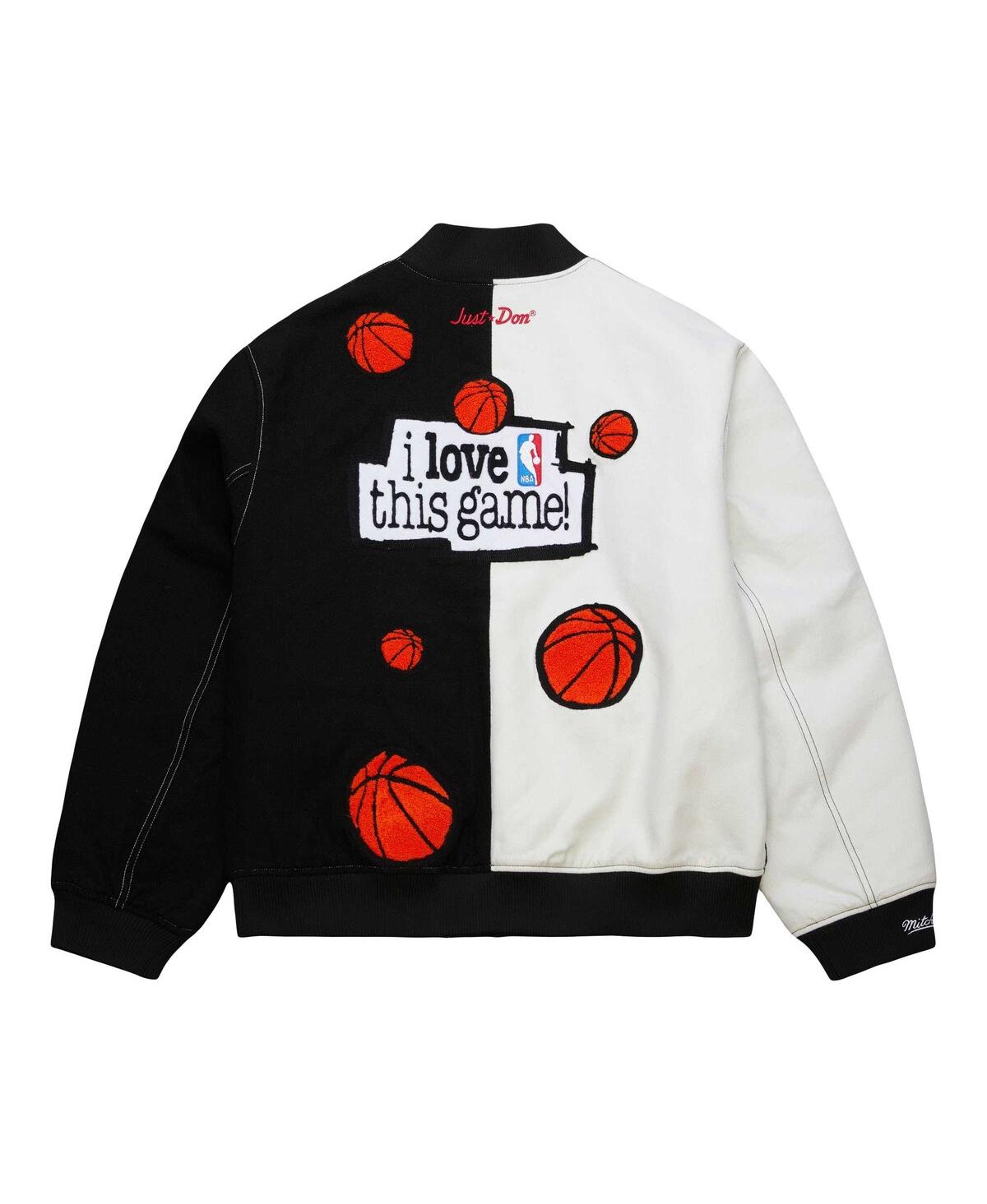 Men's Mitchell & Ness x Just Don White Nba I Love This Game Full-Snap Jacket - White
