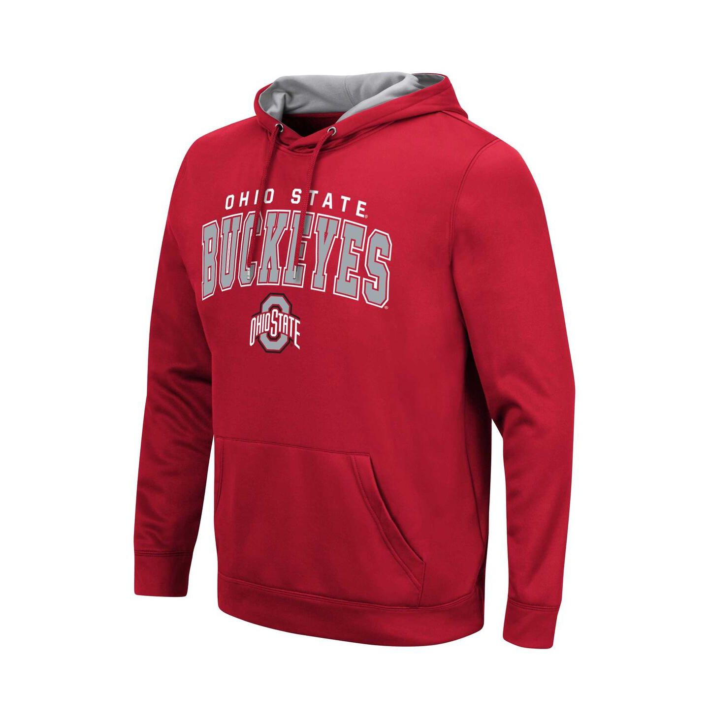 Мужское худи Colosseum Ohio State Buckeyes Resistance Pullover, цвет: Алый — фото 2