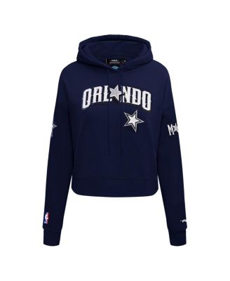 Women's Navy Orlando Magic 2023/24 City Edition Cropped Pullover Hoodie
