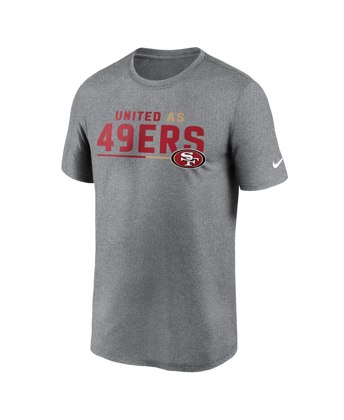 Men's NikeSan Francisco 49ers Legend Team Shoutout Performance T-shirt - Heather Gray