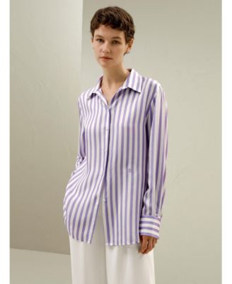 Women's Classic Striped Silk Shirt