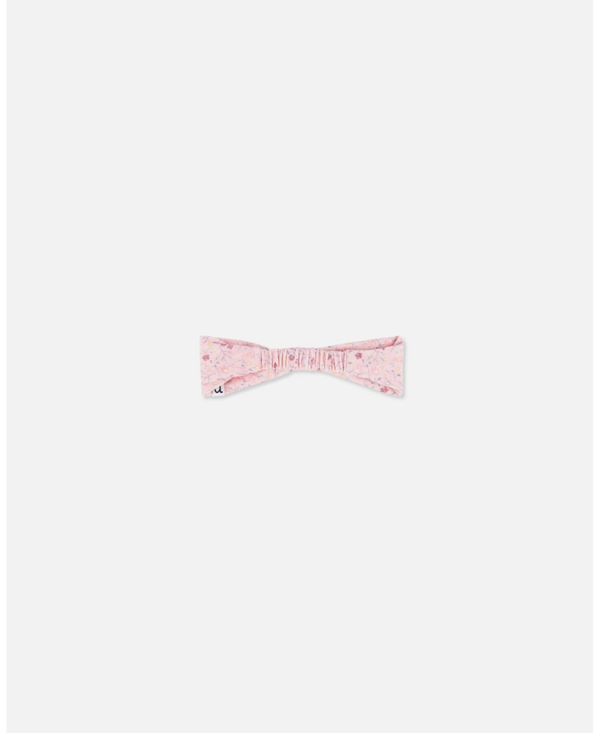 Baby Girl Organic Cotton Headband- Infant - Printed pink small flower