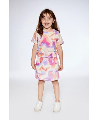 Robe Fille Deux Par Deux Bleu Marine Et Gris - Taille 8, Occasion Très Bon état