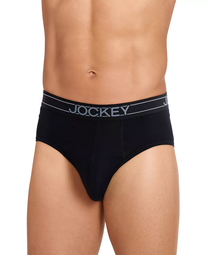 Men's 5-pk. Lightweight Cotton-Blend Logo Briefs - thumbnail 2