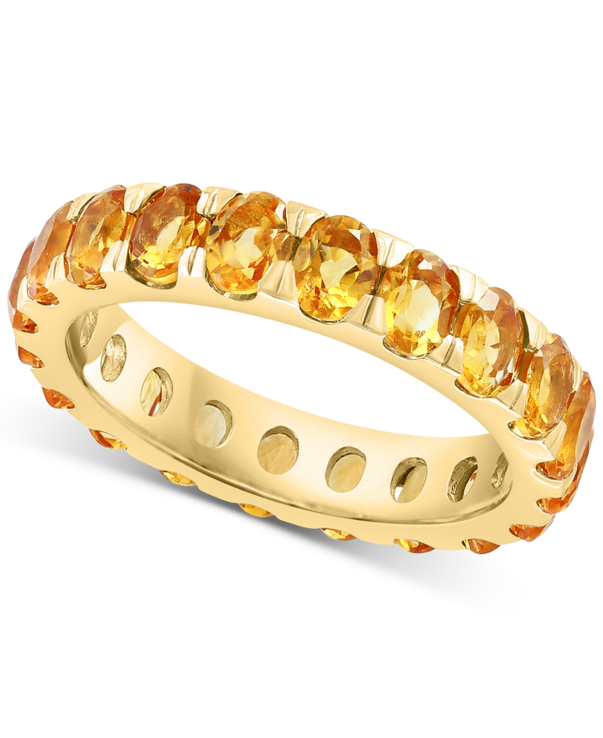 Effy Collection Effy Citrine Oval Eternity Band (3-1/4 Ct. T.w) In 14k Gold In Yellow Gold