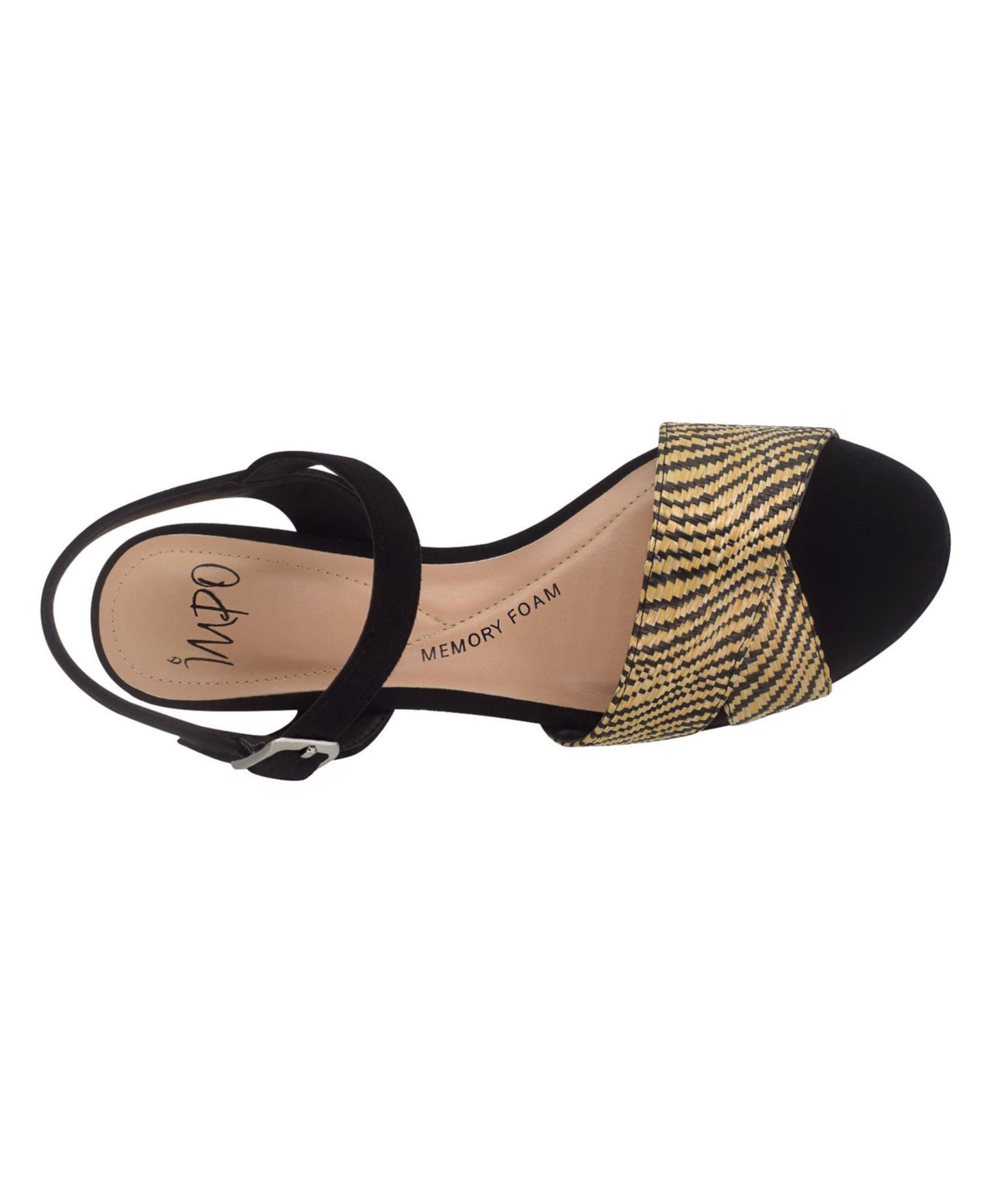Женские сандалии Impo Nicolette Platform Block Heel, цвет: Натуральный / Чёрный — фото 4