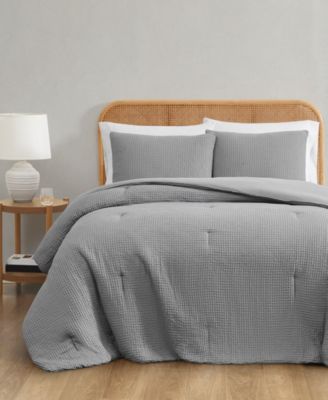 Textured Waffle 2 Piece Comforter Set, Twin/Twin XL