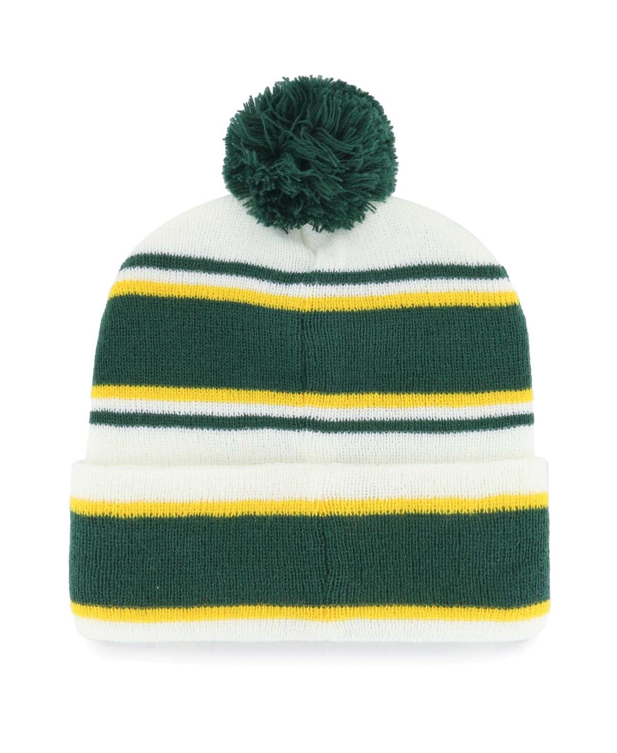 Youth Boys and Girls '47 BrandGreen Bay Packers Stripling Cuffed Knit Hat with Pom - White
