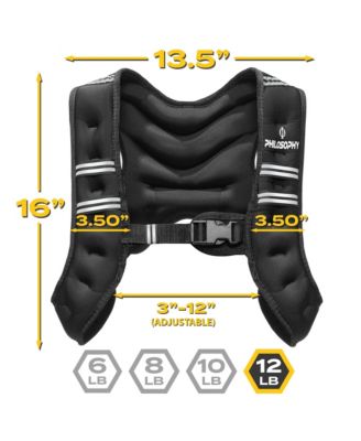 Weighted Workout Vest 12 LB, Strength Training Fitness Body Weight Vest