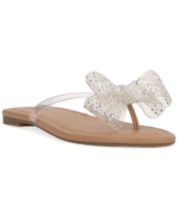 White Flat Sandals for Women Macy s