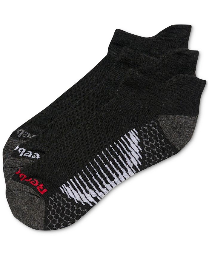 Reebok Men's Targeted Cushion Running Low Cut Socks, Pack of 3 - Macy's