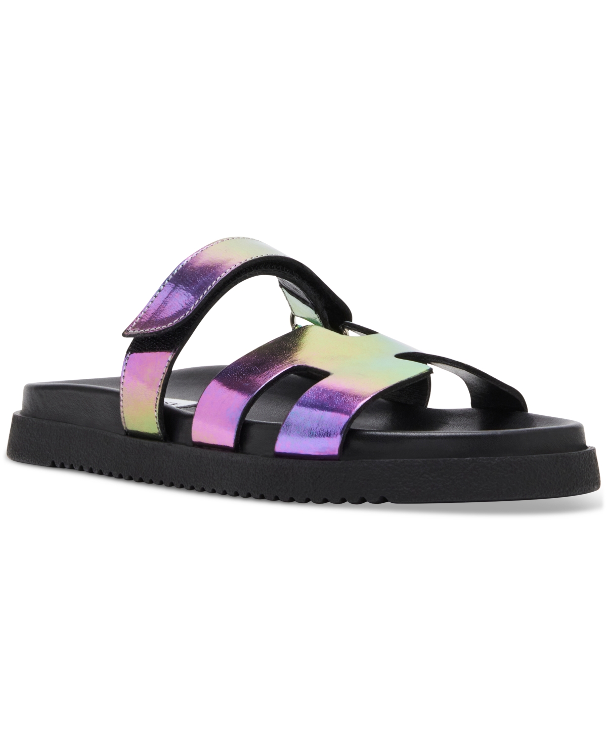 Steve Madden Women's Mayven Strappy Footbed Slide Sandals In Rainbow Iridescent Multi