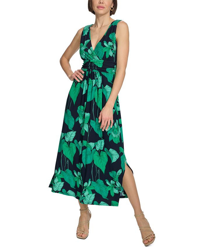 Tommy Hilfiger Women's Floral Empire-Waist Maxi Dress - Macy's