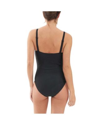Maternity Ripe Bandeau Removable Strap One Piece Black