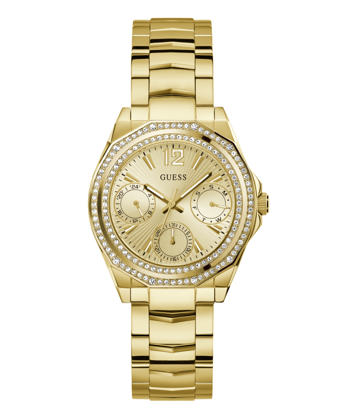 Shop Guess Women's Analog Gold-tone Stainless Steel Watch 36mm