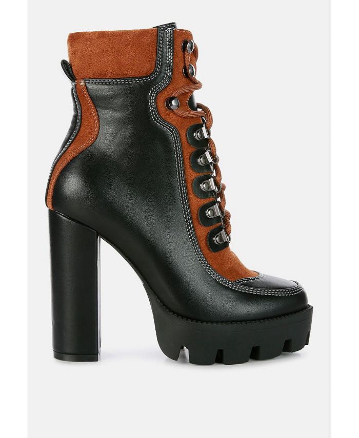 London Rag Women s yeti high heel lace up biker boots Macy s