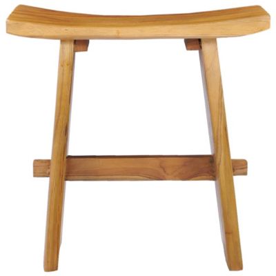 Stool Teak Solid teak wood Compact Durable Stool Rectangular
