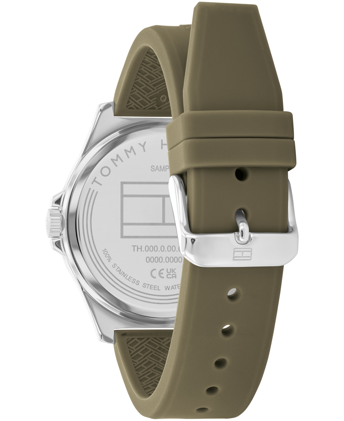 Shop Tommy Hilfiger Men's Quartz Green Silicone Watch 42mm