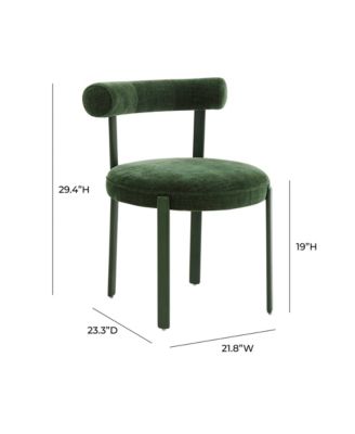 1 Pc. Textured Velvet Bolster Back Dining Chair