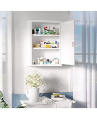 Wall Medicine Cabinet with Lock, Lockable Wall Cabinet,