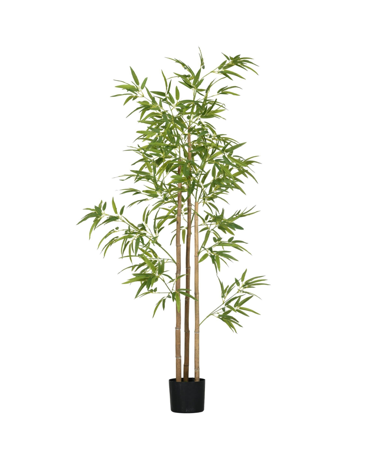 6' Artificial Tree, Pre-Potted Bamboo for Home Decor, Fake Tree - Green