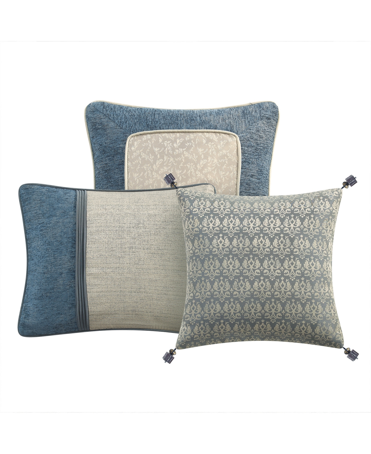 Shop Waterford Everett 3 Piece Decorative Pillows Set In Teal