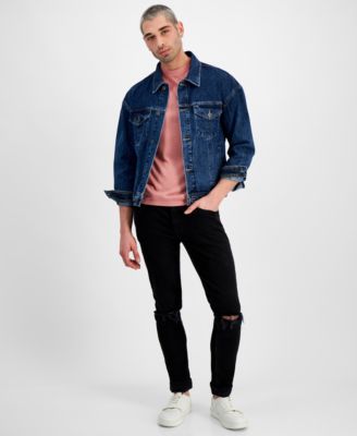 Slim Straight Jeans Sheer T Shirt Denim Jacket Created For Macys