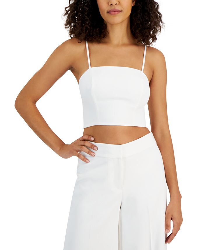 Valentina Square Neck Sleeveless Crop Top & Sheath Skirt Set