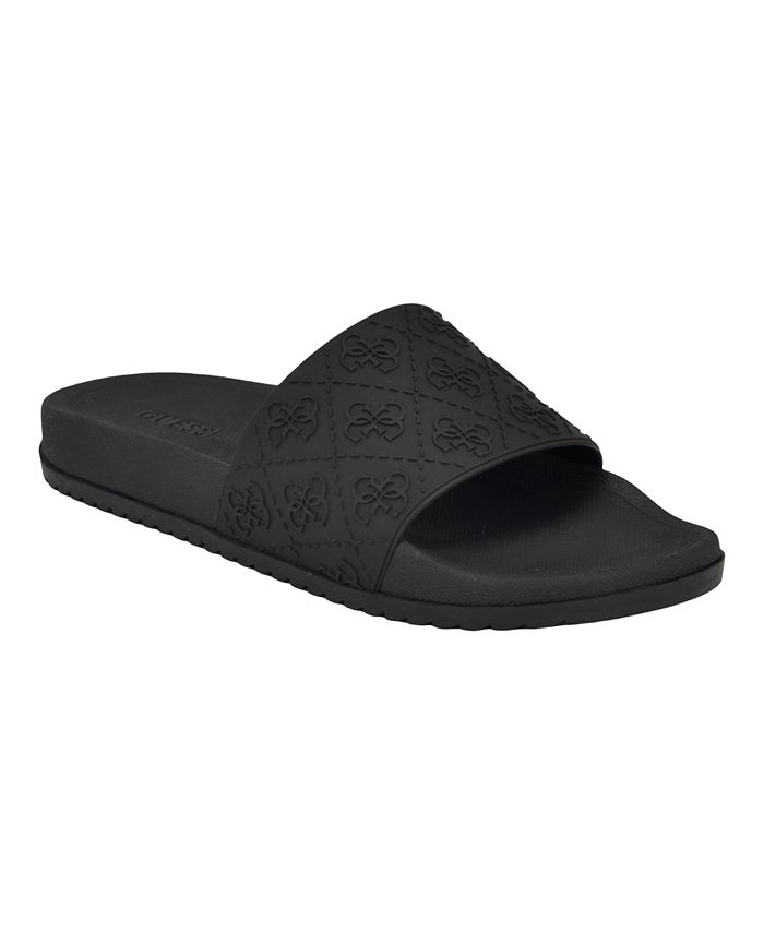 GUESS Men s Oiyan Embossed Branded Fashion Slide Sandal Macy s