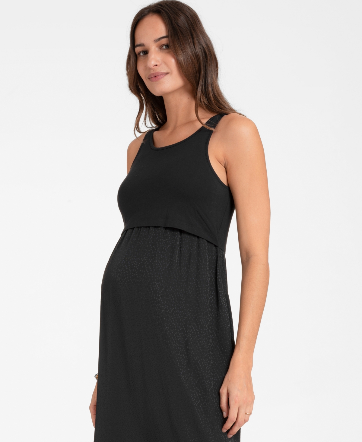 Seraphine Women's 2-in-1 Maternity and Nursing Knit Top Dress