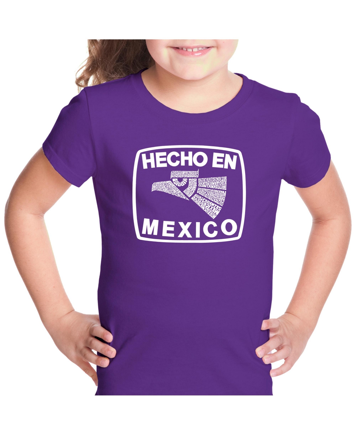 Girl's Word Art T-shirt - Hecho En Mexico