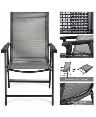 Set of 2 Outdoor Patio Folding Chairs