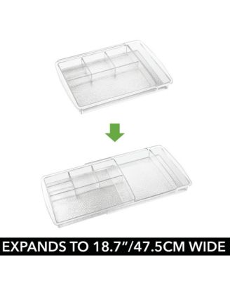 Expandable Makeup Organizer Tray for Bathroom Drawers - Clear
