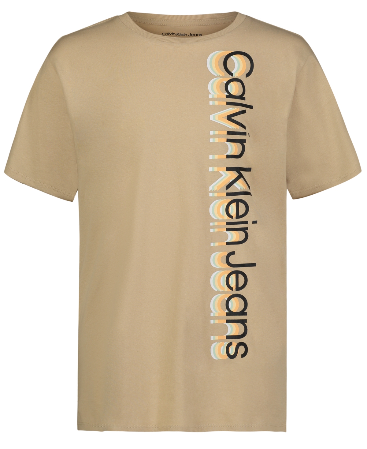 Calvin Klein Kids' Big Boys Layered Short Sleeve T-shirt In Safari