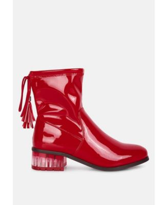 Womens Cheer Leader Tassels Detail Ankle Boots