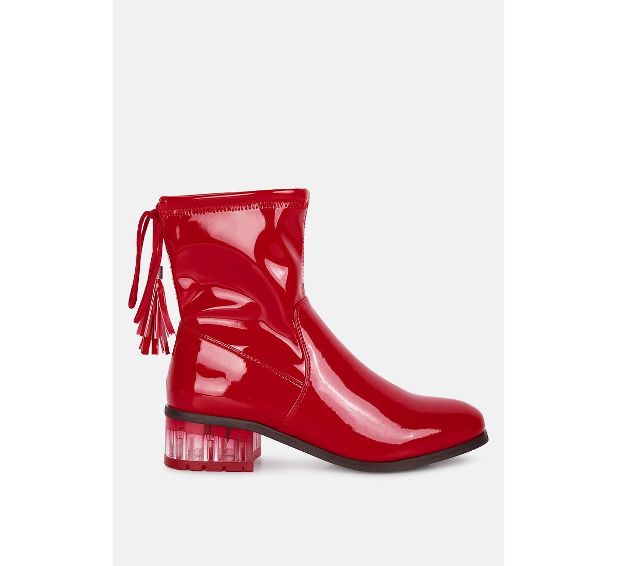 London Rag Cheer Leader Tassels Detail Ankle Boots