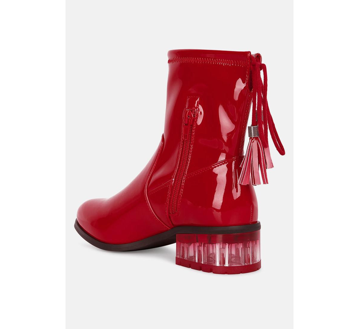 London Rag Cheer Leader Tassels Detail Ankle Boots