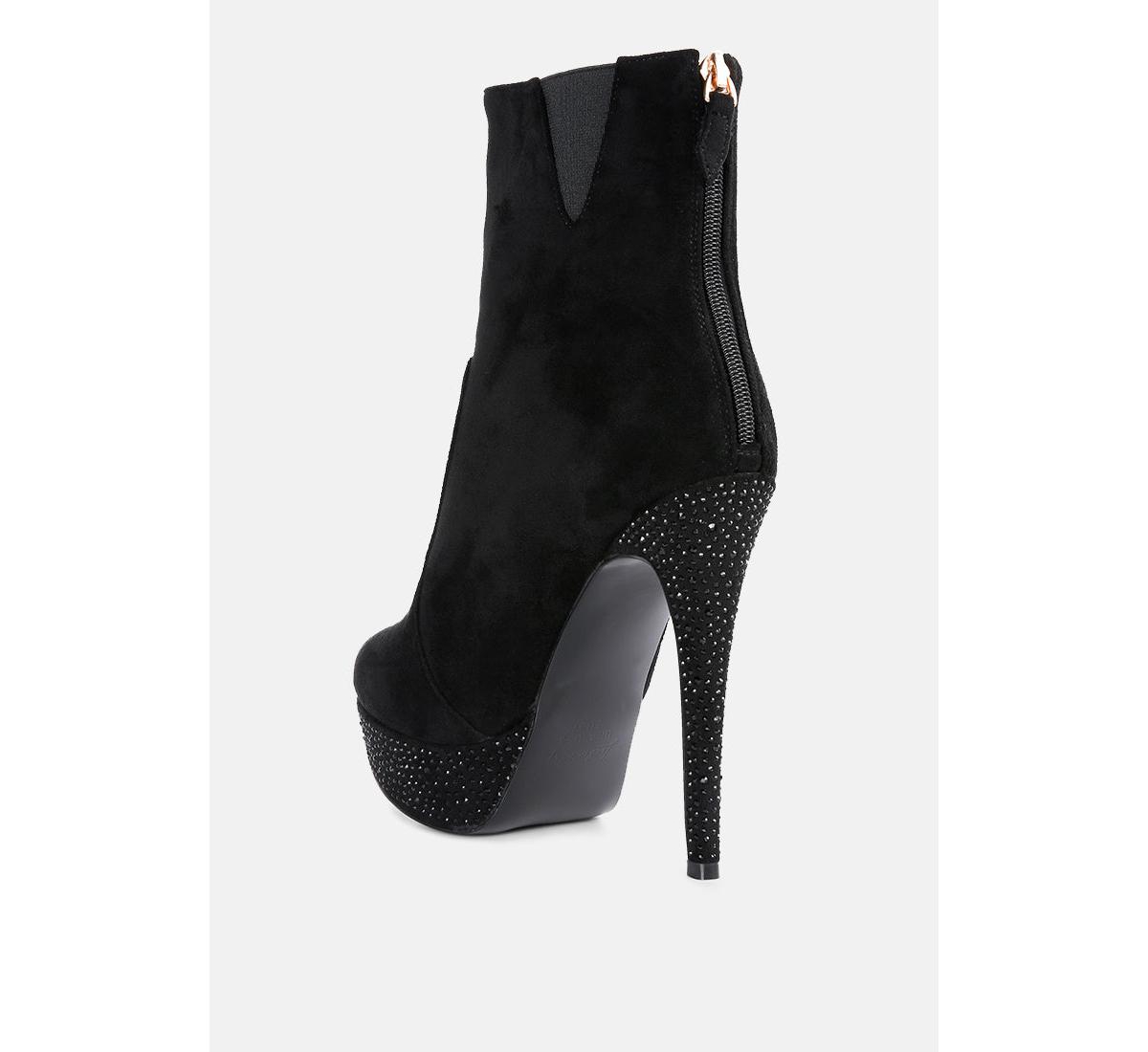 London Rag Espiree Microfiber High Heeled Ankle Boots