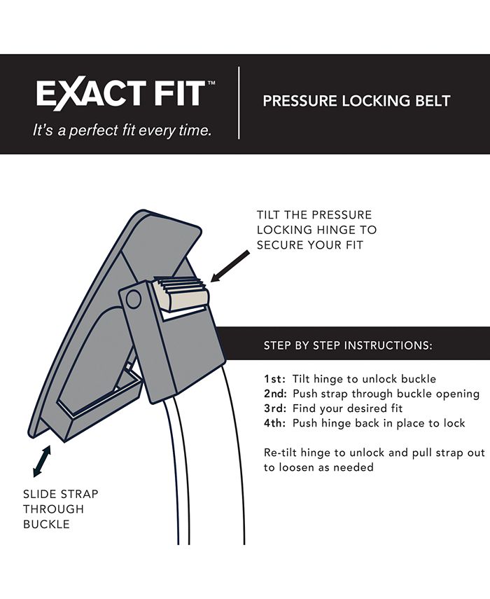 Exact Fit Men's FauxLeather Stretch Reversible Compression Lock Belt