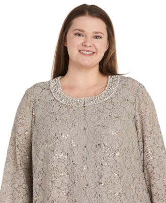 Plus Size 3-Pc. Embellished Jacket, Tank & Pants Set