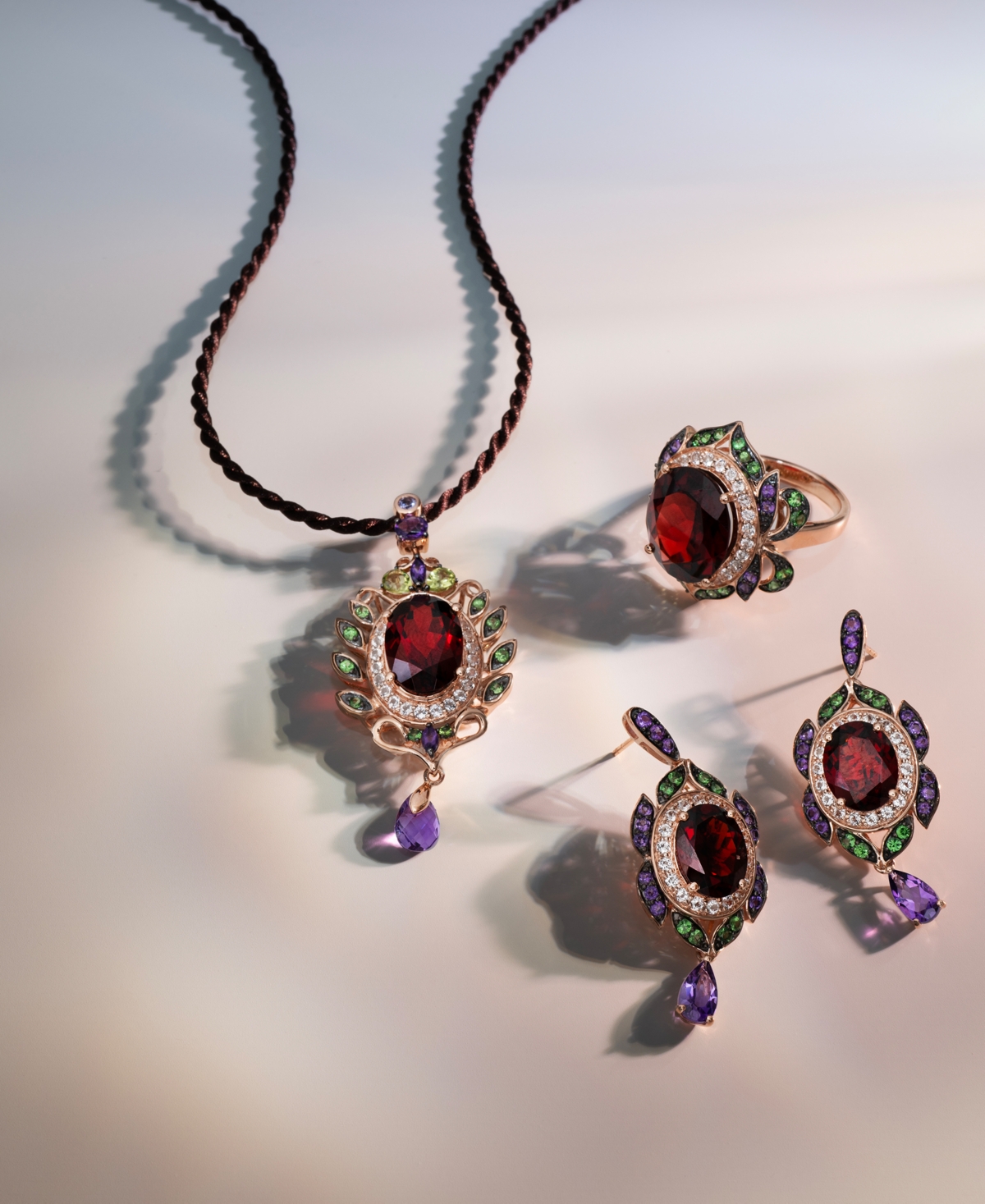 Le Vian Multi-gemstone Drop Earrings (7 Ct. T.w.) In 14k Rose Gold In Multi