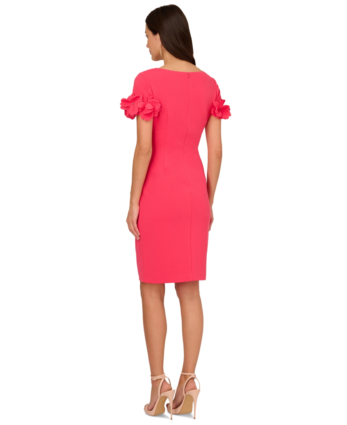 Adrianna Papell Petite Surplice Neck Knit Short Dress