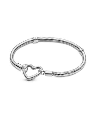 Pandora Sterling Silver Heart Keyhole Bracelet Gift Set