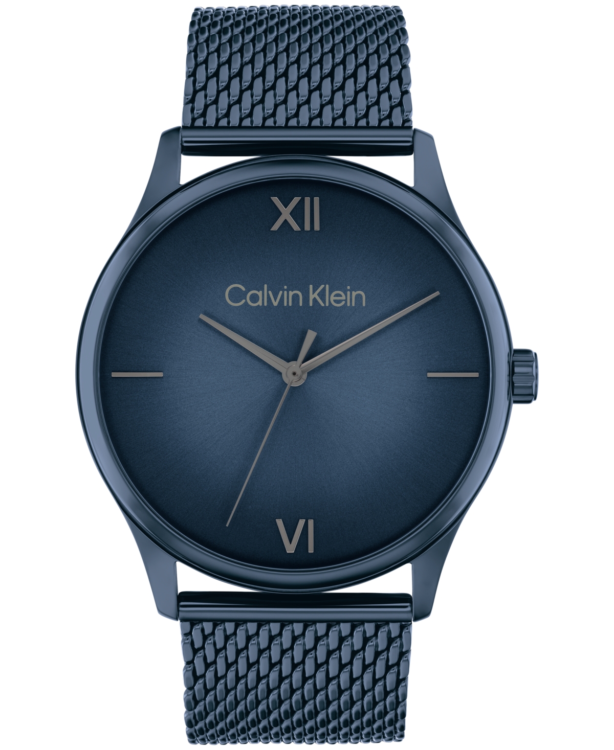 Calvin Klein Men's Ascend Blue Stainless Steel Mesh Bracelet Watch 43mm