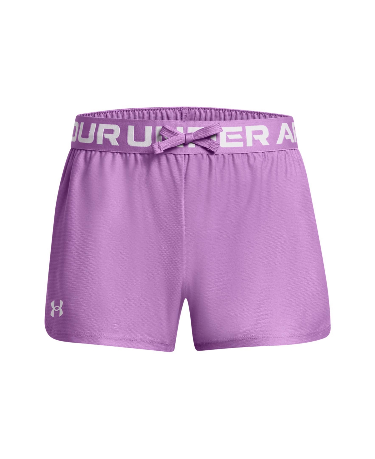 Shop Under Armour Big Girls Play Up Shorts In Provence Purple,purple Ace