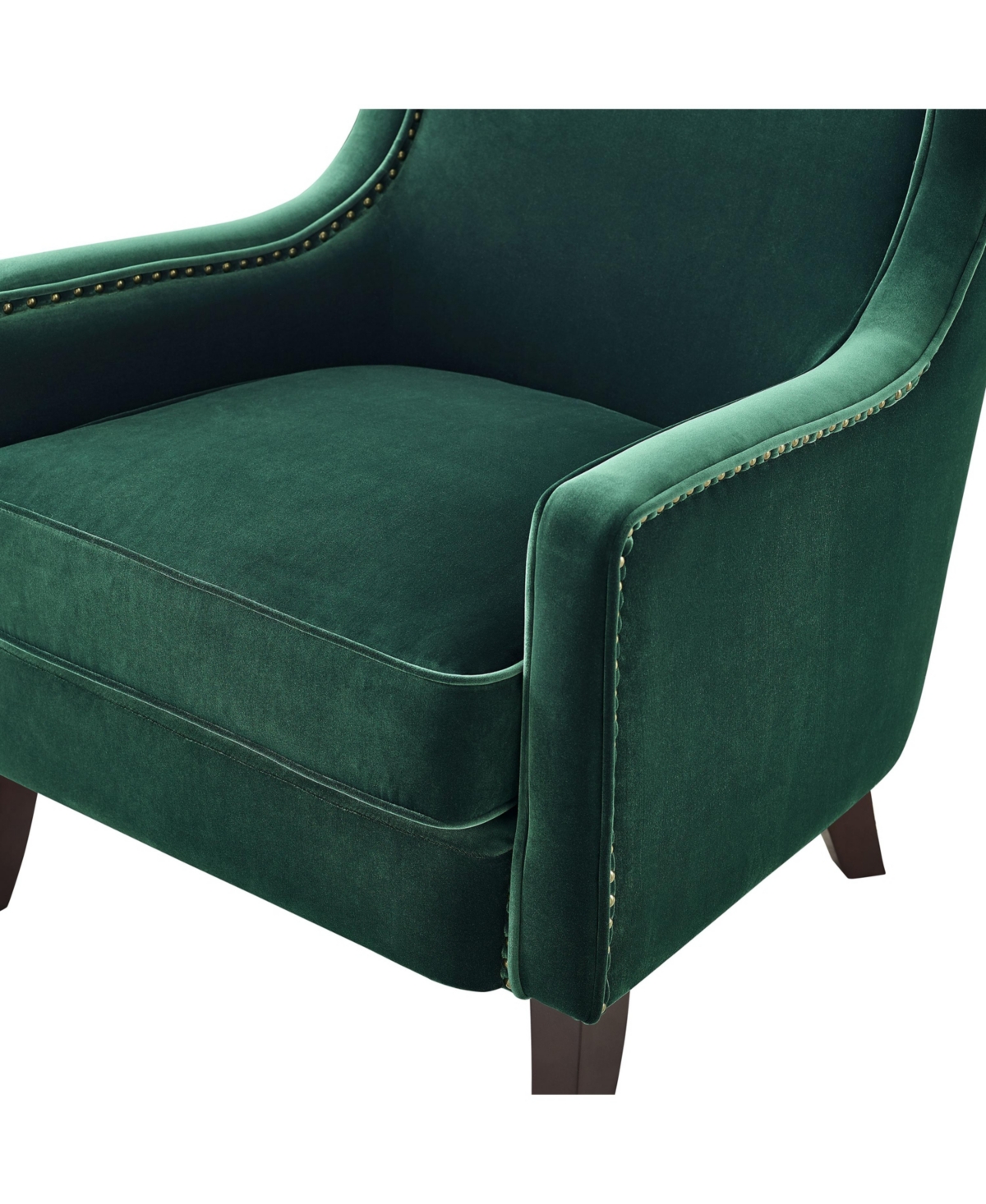 Shop Steve Silver Rosco 30" Velvet Accent Chair In Medium Green