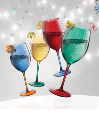 Festive Ap Wine Glasses, Set of 4