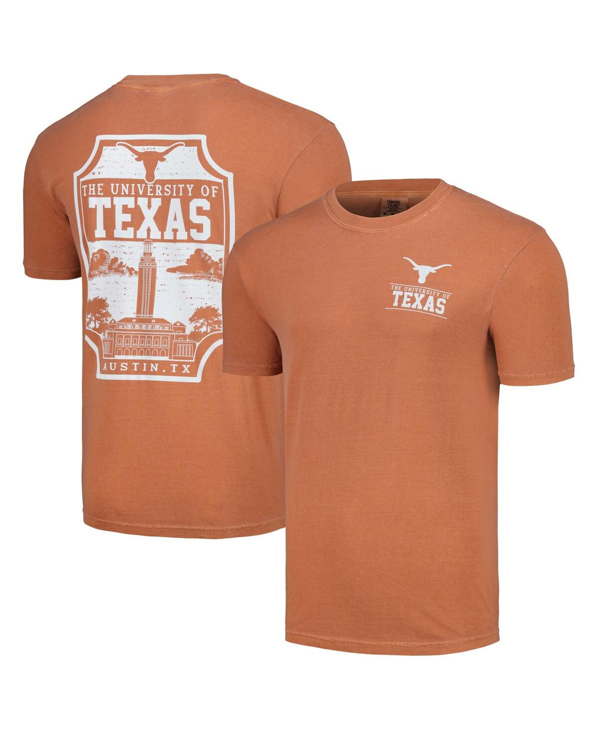 Image One Men's Texas Orange Texas Longhorns Campus Badge  T-shirt